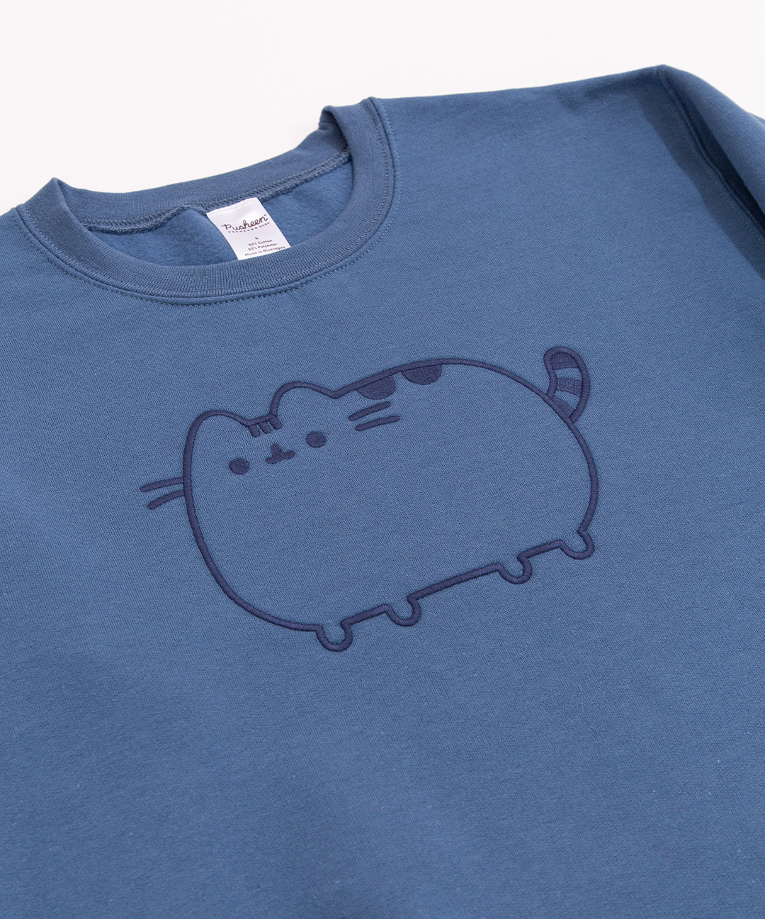 Pusheen Blue Embroidered Unisex Sweatshirt