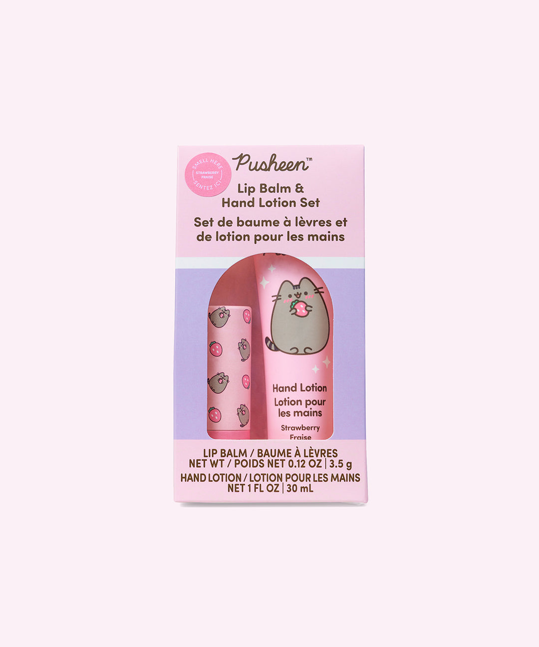 Pusheen Strawberry Lip Balm & Hand Lotion Set