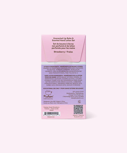 Pusheen Strawberry Lip Balm & Hand Lotion Set
