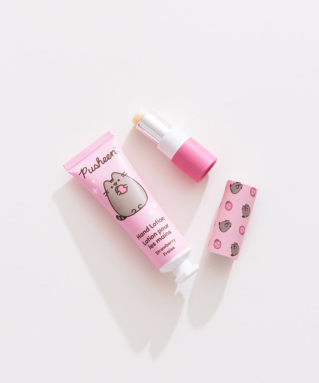 Pusheen Strawberry Lip Balm & Hand Lotion Set
